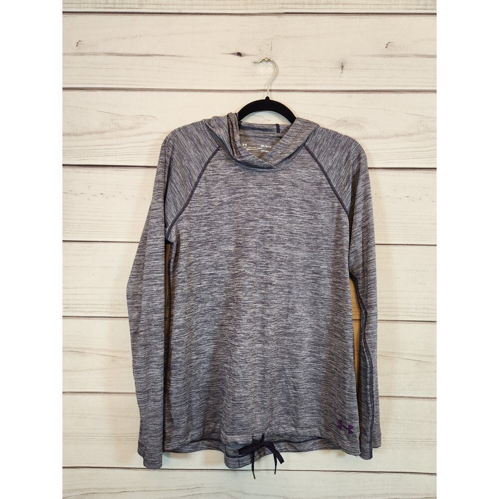 Under Armour Women's Purple Heat Gear Loose Long‎ Sleeve Hoodie T-Shirt  Medium